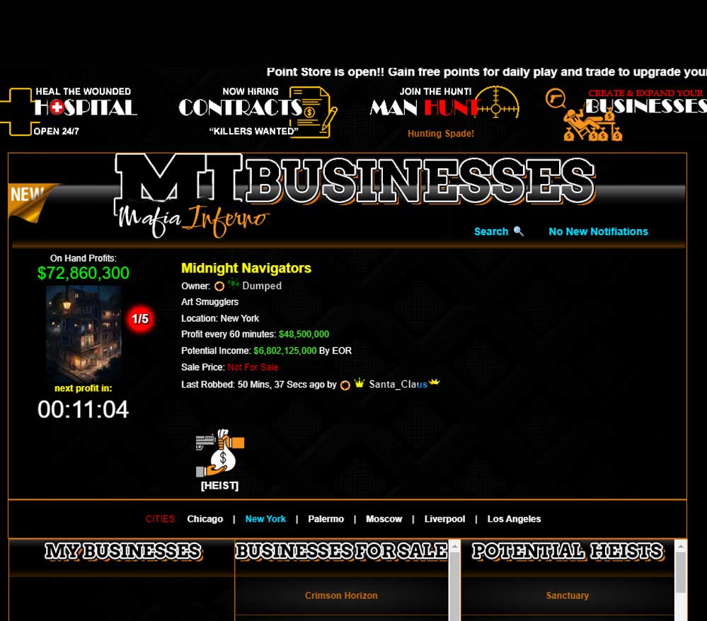 Mafia Inferno Game Screenshot