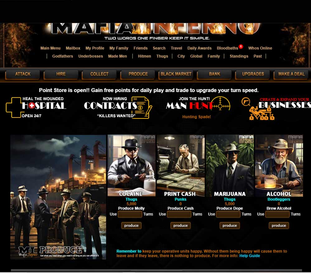 Mafia Inferno Game Screenshot